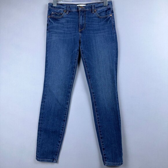 Loft Skinny Jeans Womens Size 28/6 Mid Rise Medium Wash Denim Stretch Blue - Picture 1 of 13